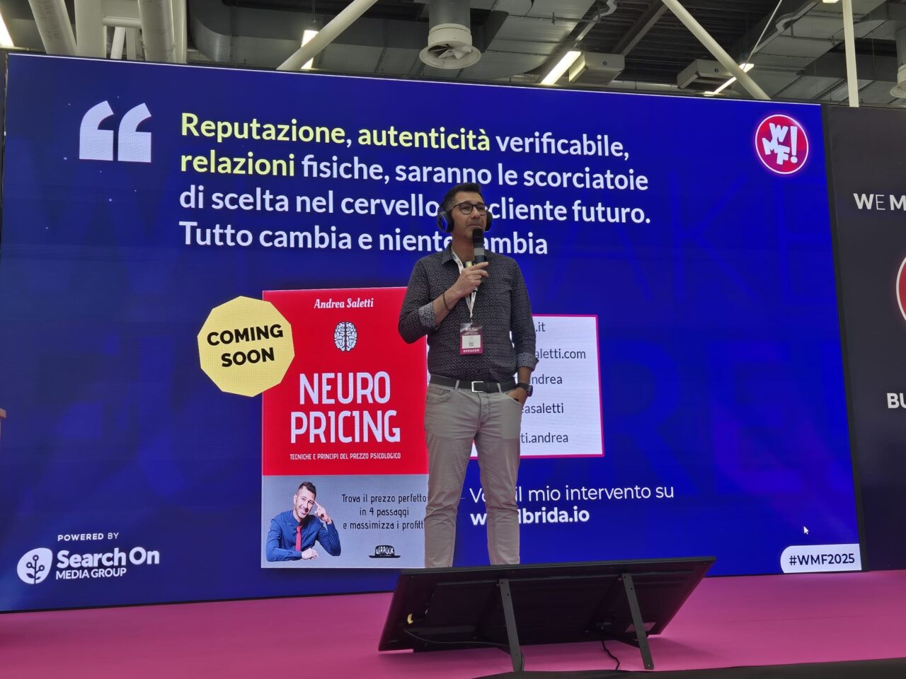 Andrea Saletti al WMF 2025 presenta il suo nuovo libro "Neuro Pricing"