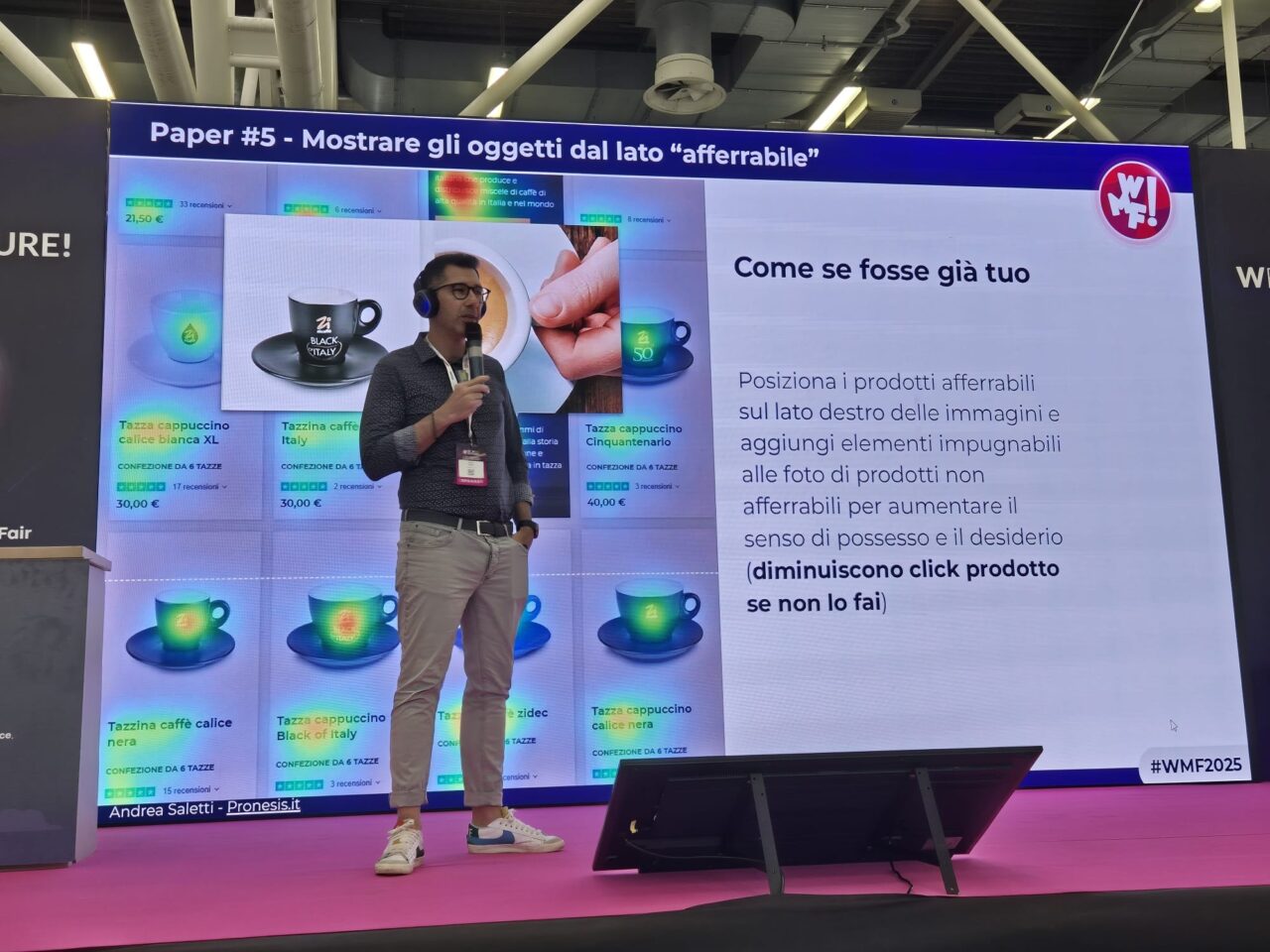 Andrea Saletti al WMF 2025 parla di 15  ricerche di neuromarketing applicate all'e-commerce